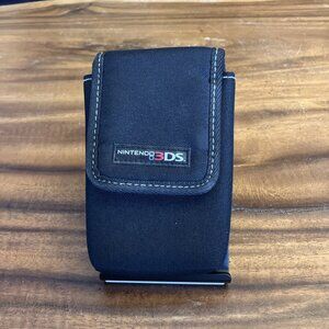 Nintendo 3DS Flip Top Carry Case Black Soft Canvas